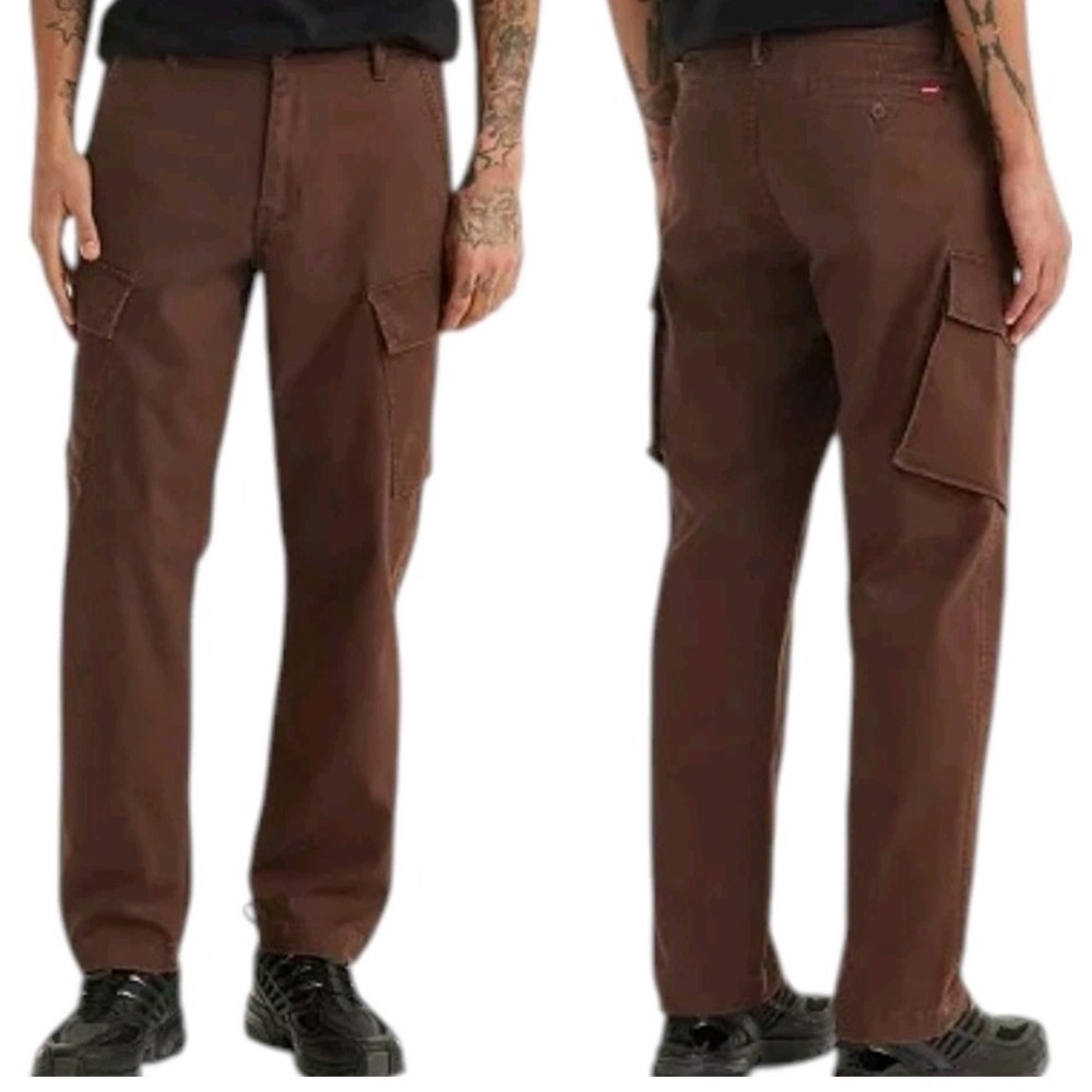 Levi's XX Cargo Taper Stretch Cargo Pants Men 34x30 Work Utility Street Brown